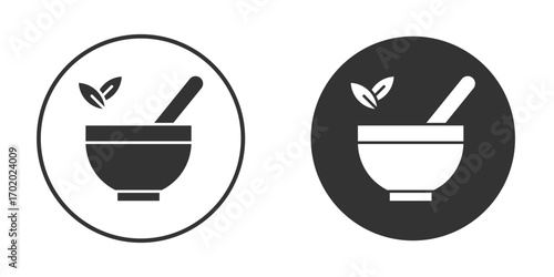 Herbal medicine icons collection. Filled flat icons