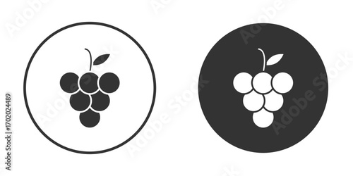 Grapes icons collection. Filled flat icons