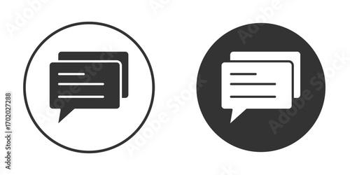 Chat icons collection. Filled flat icons