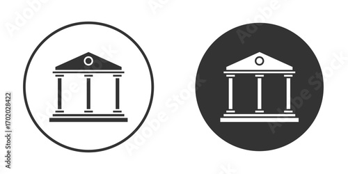 Bank icons collection. Filled flat icons