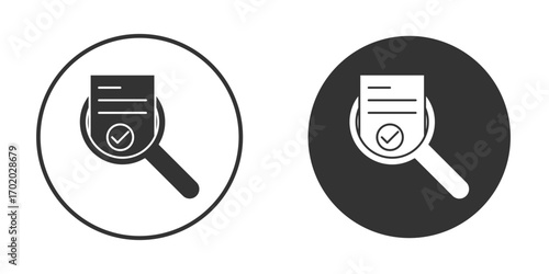 Audit icons collection. Filled flat icons
