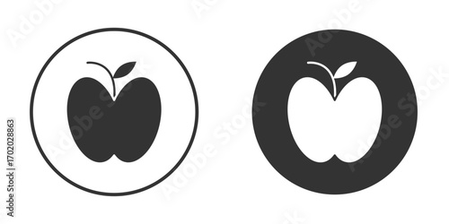 Apple icons collection. Filled flat icons