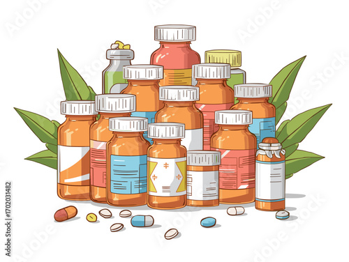 Hand drawn medicines