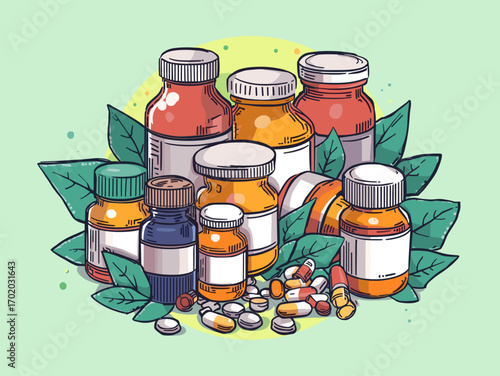 Hand drawn medicines