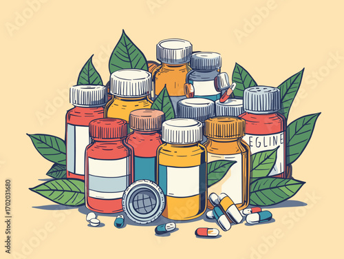 Hand drawn medicines