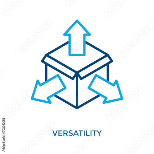 Versatility Icon Outline Color Style. Vector Illustration For Graphic Design