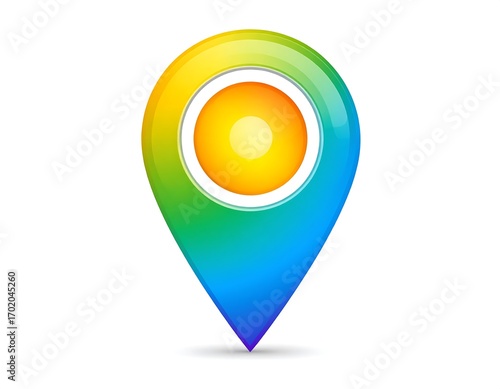 Vibrant, colorful location marker icon features a gradient design with a central bright yellow circle, creating a dynamic and engaging visual element. Free Download Vibrant, colorful location marker icon features a gradient design with a central bright yellow circle, creating a dynamic and engaging visual element. - GFXLoad