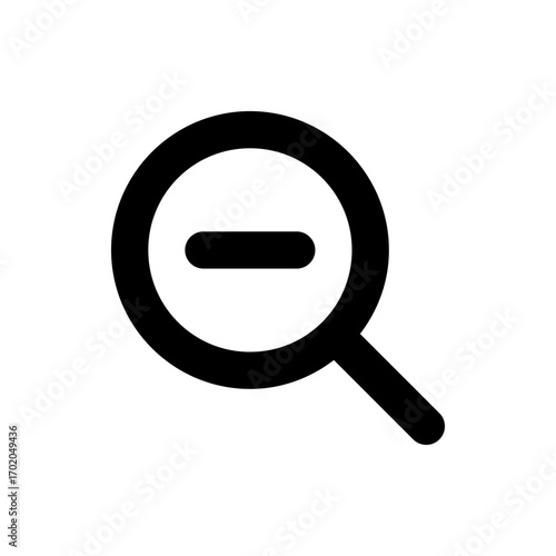 Magnifying glass icon with a plus sign and a line below it representing search and addition functionality