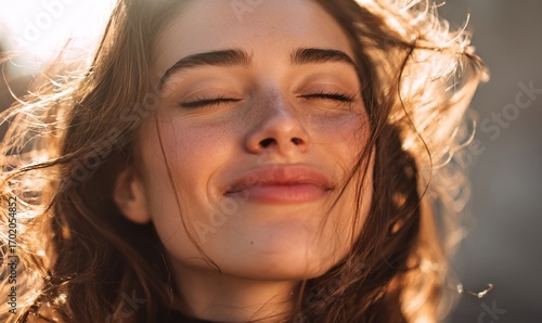 Golden Hour Serenity: A Portrait of Peaceful Bliss