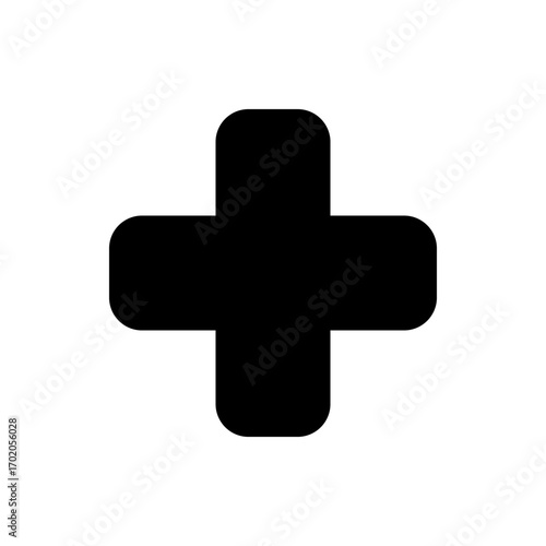 Illustration of a black rounded square containing the white text x eighty six centered in the square design