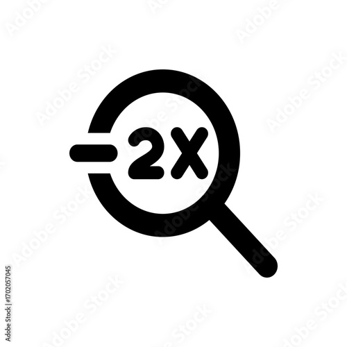 Magnifying glass icon with a plus sign and a line below it representing search and addition functionality