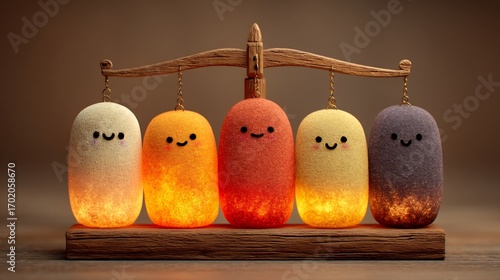 Equality inclusion illustrated as glowing balanced scales holding diverse human faces symbolizing fairness justice equal opportunity representation equity and harmony across cultures and genders