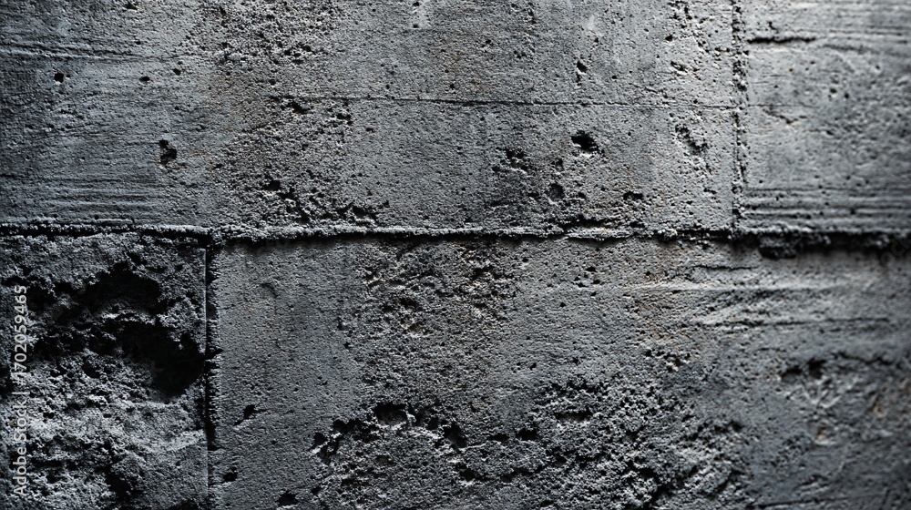 Obraz premium Wet concrete wall texture with visible hand-applied patterns