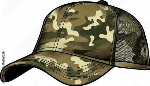 generic camo trucker hat