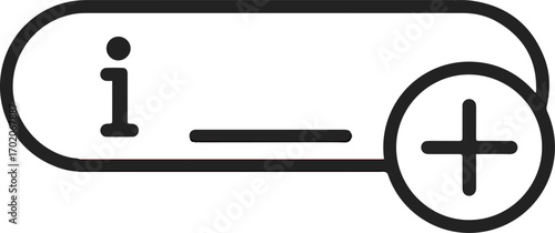 Minimalist Outline Information Add Button Element User Interface Icon