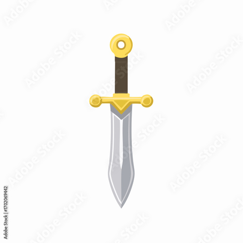 Flat Illustration of a Sword