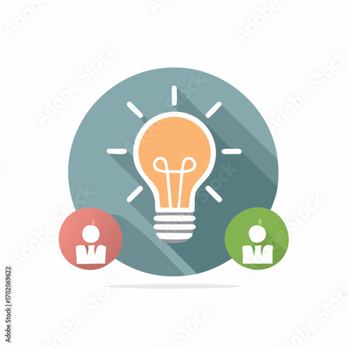 Creative idea teamwork concept lightbulb symbol collaboration innovation