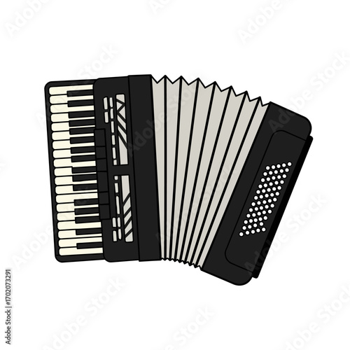 accordion vector illustration