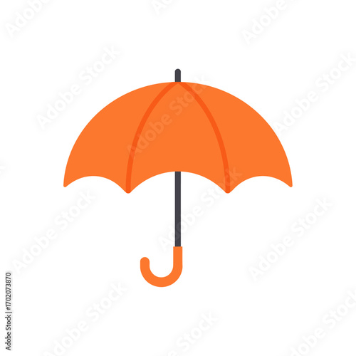 An orange umbrella.