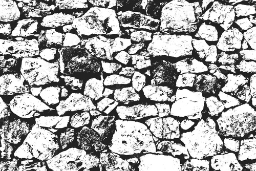distressed grunge rock wall texture, aged vintage stone wall background, abstract black and white texture, old weathered rock facade pattern