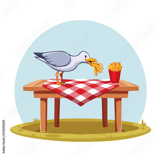 Funny Picnic Scene