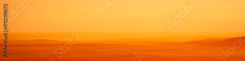 Golden hour bathes the landscape in a warm, hazy glow, creating a serene and dreamlike atmosphere empty template ideal for personalized use