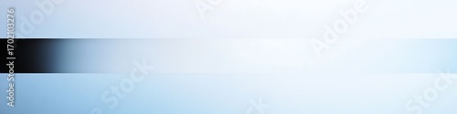 Abstract light blue gradient background with a dark stripe in the middle and isolated on white background empty template ideal for personalized use