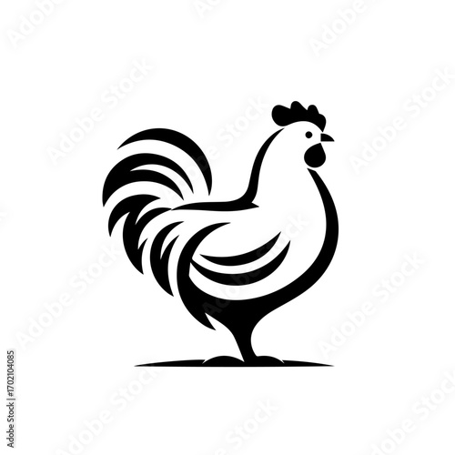 Colorful Hen Vector Illustration – Farmyard Poultry Design