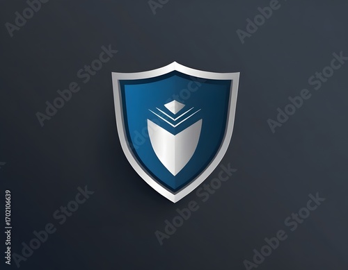 Free Download Minimalistic shield logo symbolizing security and technology in modern design. Emblem symbolizing protection, cybersecurity - GFXLoad