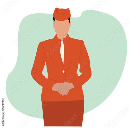female flight attendant. female flight attendant