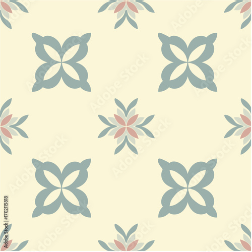 Vector Seamless Pattern with floral and plant themes