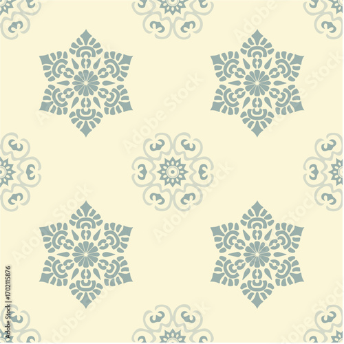 Vector Seamless Pattern with floral and plant themes