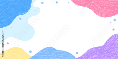 minimalist abstract winter frame with chalk brush texture