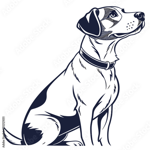Elegant Dog Illustration A Classic Canine Portrait