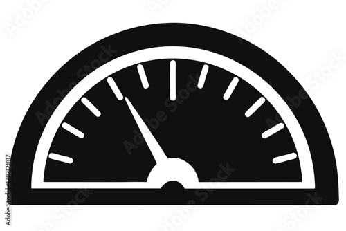 gauge icon black and white silhouette