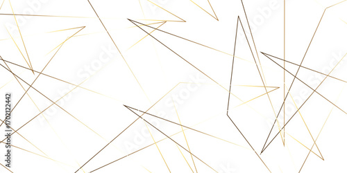 Abstract background with liens and triangles shape on white background. White and golden geometric overlapping rectangle pattern Geometric background soft shadows as patten ..White polygon textured .