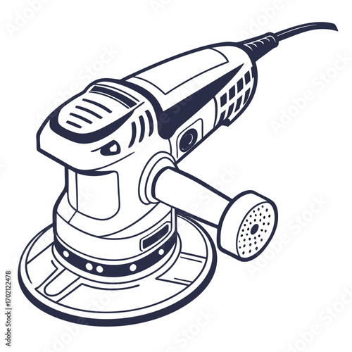 Electric Sander Illustration for Woodworking and DIY Projects