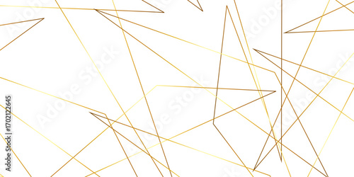 Abstract background with liens and triangles shape on white background. White and golden geometric overlapping rectangle pattern Geometric background soft shadows as patten ..White polygon textured .