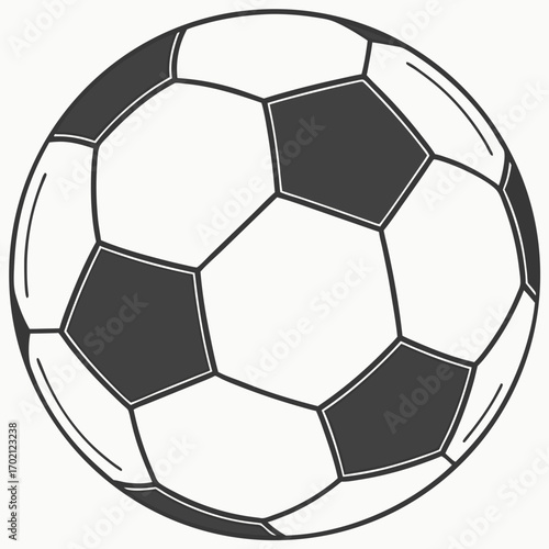 Classic Soccer Ball Graphic - Black and White Sport Icon