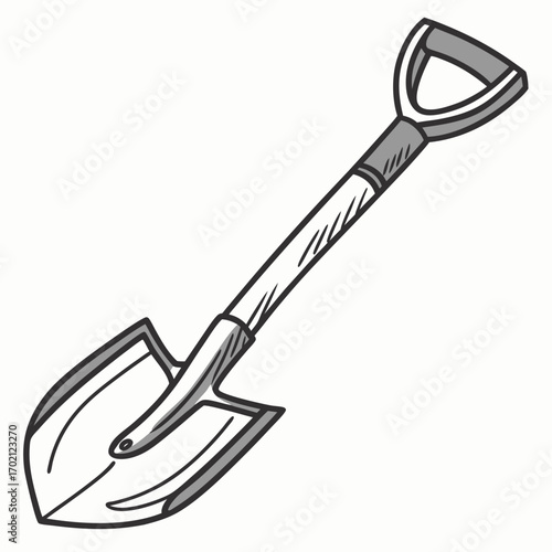 Illustration of a Sturdy Shovel