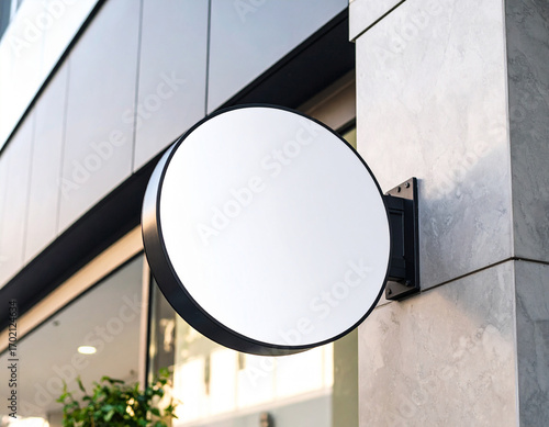 sign　mockup shop city
