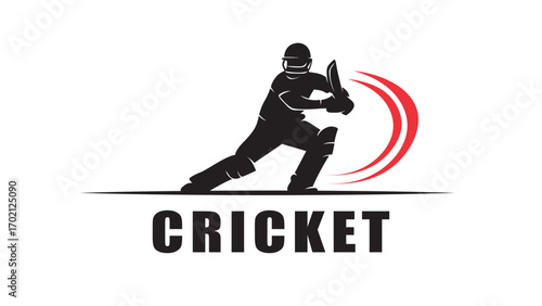 Cricket Sport Logo Template Design