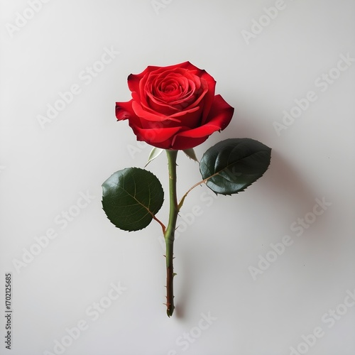 Wallpaper Mural single red rose Torontodigital.ca