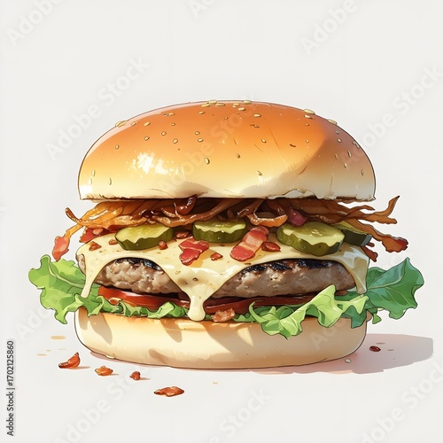 Wallpaper Mural vector illustration of fast food Torontodigital.ca