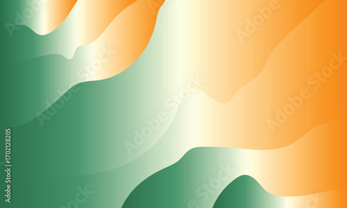 Abstract gradient background featuring green orange and white color blend