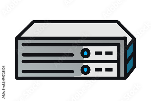Two server rack units stacked on top of each other