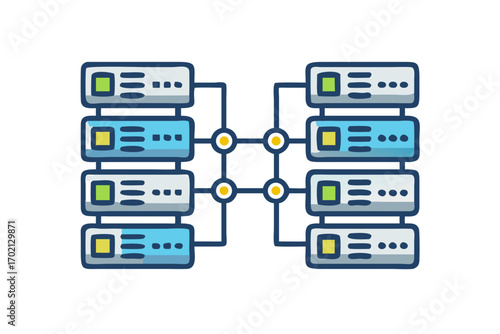 Network server rack icon
