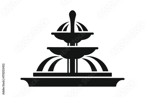 fountain icon black and white silhouette