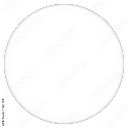 A simple perfect round white circle isolated on a blank white background vector graphic.