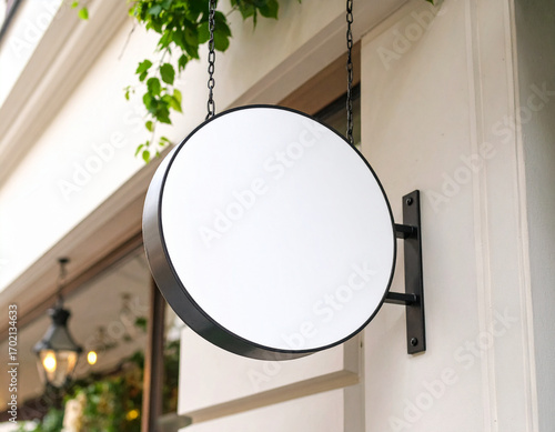 sign　mockup shop city